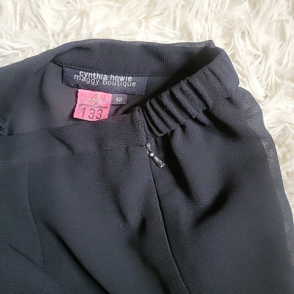 Cynthia Howie Maggy Boutique Black Dress Pants Slacks Trousers - 12 - Picture 4 of 7